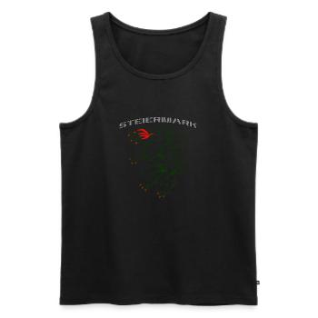 Steiermark - Männer Premium Bio Tank Top - Schwarz - Vorne - Michal (187cm)
