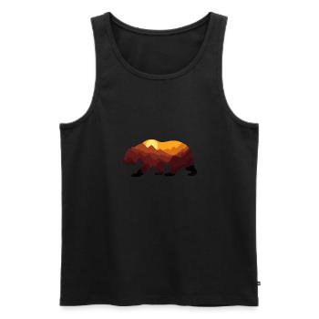 Bear | Nature | wilderness - Men's Premium Organic Tank Top - black - Front - AI Model Male 178 light (178cm)