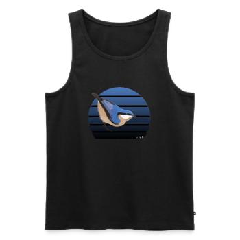jz.birds Kleiber Vogel Illustration - Männer Premium Bio Tank Top - Schwarz - Vorne - AI Model Male 178 light (178cm)