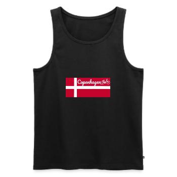 Bike Coopenhagen Denmark Bike City Gift Idea - Men's Premium Organic Tank Top - black - Front - AI Model Male 178 light (178cm)