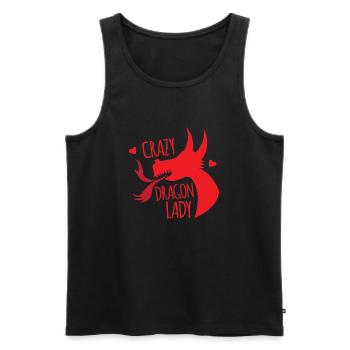 Crazy dragon lady - Men's Premium Organic Tank Top - black - Front - AI Model Male 178 light (178cm)