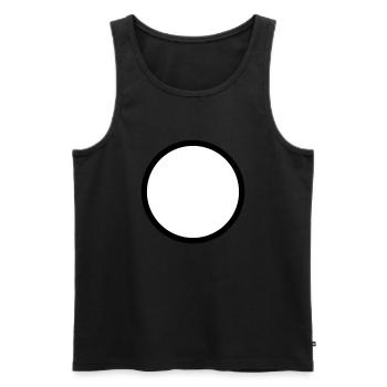 Circle around art form family crew team - Men's Premium Organic Tank Top - black - Front - AI Model Male 178 light (178cm)