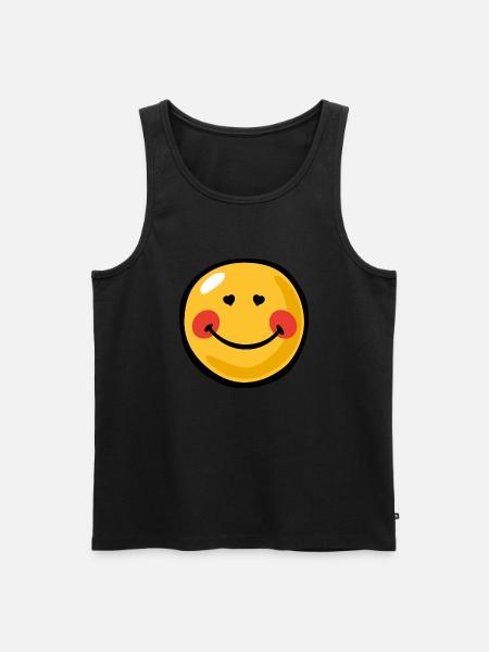 Smiley in love - Herre Premium økologisk tanktop - sort