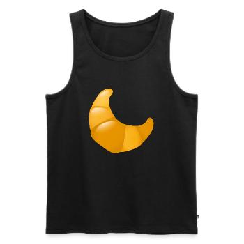 Smiley Croissant - Men's Premium Organic Tank Top - black - Front - AI Model Male 178 light (178cm)