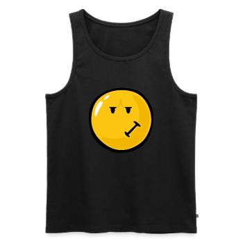 Smiley Anger Impatience - Men's Premium Organic Tank Top - black - Front - Michal (187cm)