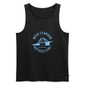Fehmarn Sonneninsel Ostholstein - Männer Premium Bio Tank Top - Schwarz - Vorne - AI Model Male 178 light (178cm)