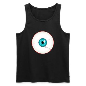 Eyeball turquoise blue (DDP) - Men's Premium Organic Tank Top - black - Front - AI Model Male 178 light (178cm)