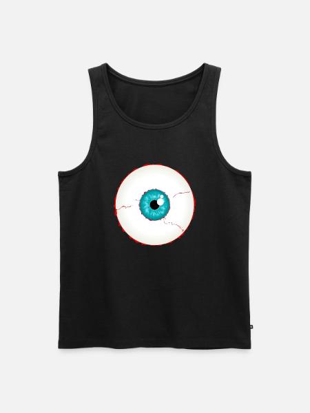 Eyeball turquoise blue (DDP) - Men's Premium Organic Tank Top - black