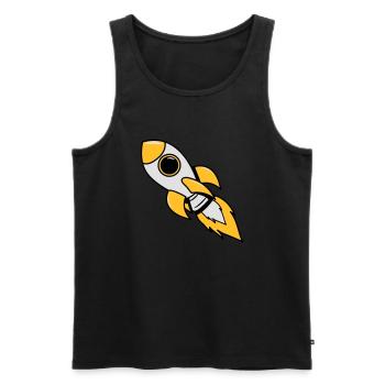 rocket space travel flying - Men's Premium Organic Tank Top - black - Front - Michal (187cm)