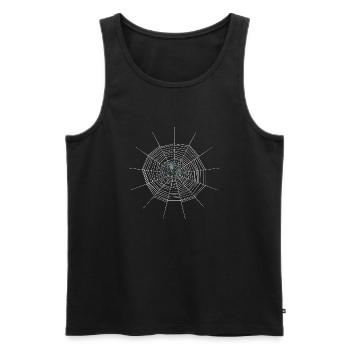 Spider web - Men's Premium Organic Tank Top - black - Front - AI Model Male 178 light (178cm)