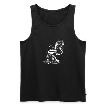 BarberShop Barbershop 7 - Männer Premium Bio Tank Top - Schwarz - Vorne - AI Model Male 178 light (178cm)