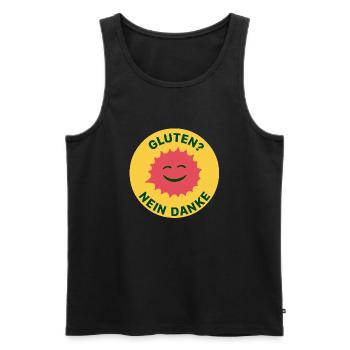 Gluten Nein Danke - Männer Premium Bio Tank Top - Schwarz - Vorne - Michal (187cm)