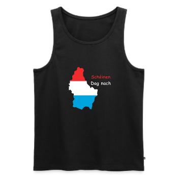 Luxembourg - Men's Premium Organic Tank Top - black - Front - AI Model Male 178 light (178cm)