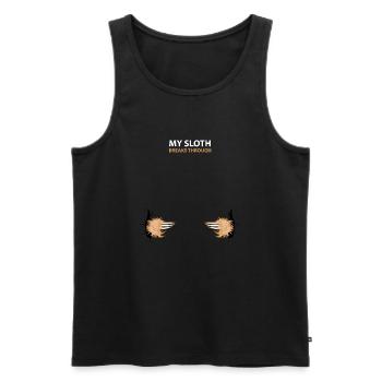 my sloth breaks trouth - Débardeur bio Premium Homme - noir - Devant - Michal (187cm)