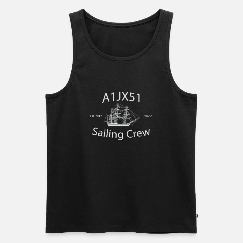 A1JX51 Sailing Crew - Männer Premium Bio Tank Top - Schwarz