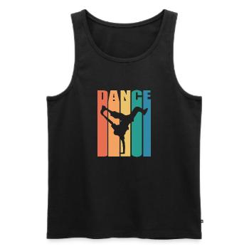 Retro Breakdancing Hip Hop Dance Breakdance Trick - Débardeur bio Premium Homme - noir - Devant - AI Model Male 178 light (178cm)