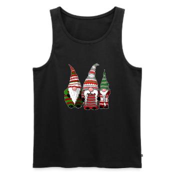 3 Cheeky gnomes - Men's Premium Organic Tank Top - black - Front - AI Model Male 178 light (178cm)