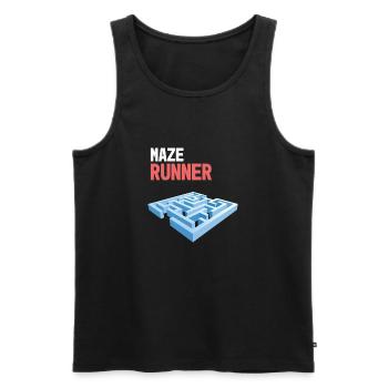 MAZE Labyrinth RUNNER race 2 jog parkour - Débardeur bio Premium Homme - noir - Devant - Michal (187cm)