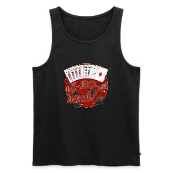 18-20-2 wech Rockabilly Skat - Männer Premium Bio Tank Top - Schwarz - Vorne - AI Model Male 178 light (178cm)