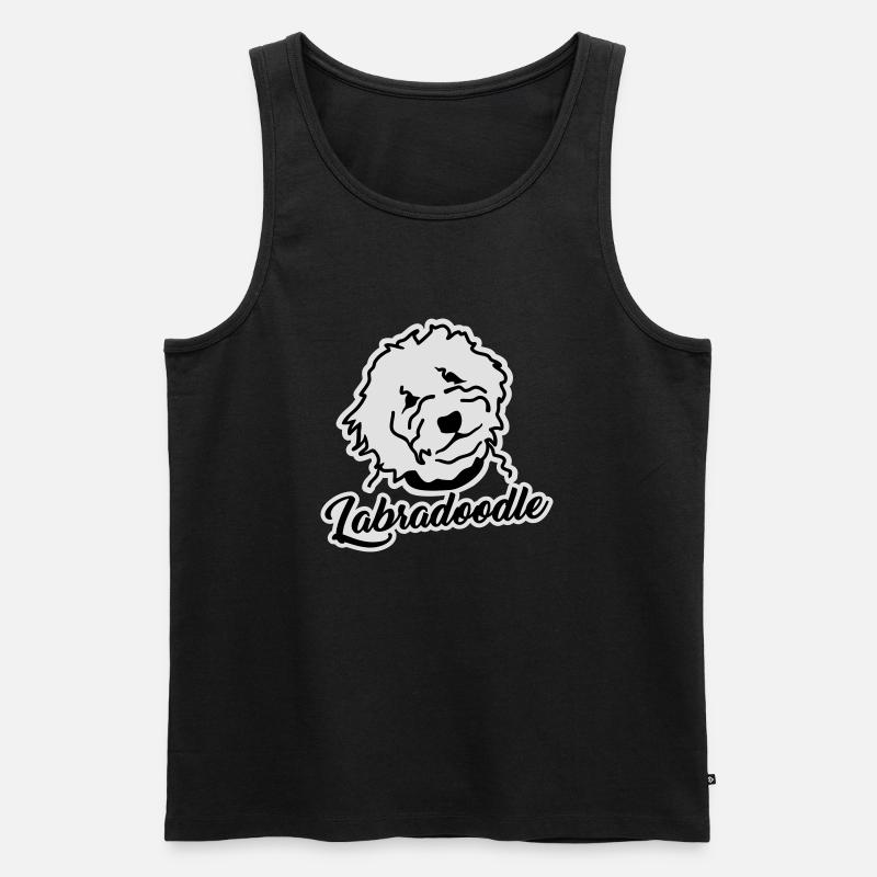 Labradoodle - Männer Premium Bio Tank Top - Schwarz