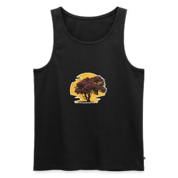 Nouvelle-Zélande Fantails et Pohutukawa Idée de cadeau - Débardeur bio Premium Homme - noir - Devant - Michal (187cm)