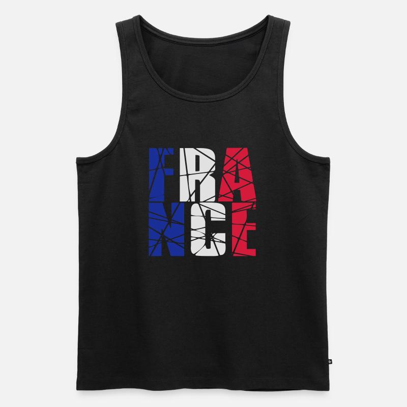 muster zerbrochen scherben risse linien 3 farben f - Männer Premium Bio Tank Top - Schwarz