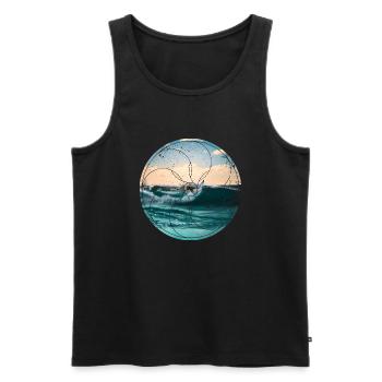Surfer - Männer Premium Bio Tank Top - Schwarz - Vorne - Michal (187cm)
