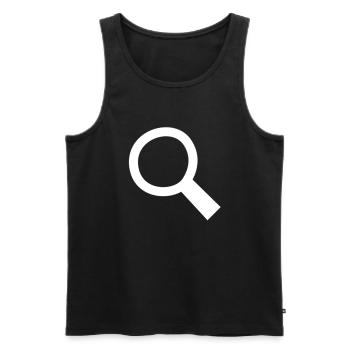 Search - Men's Premium Organic Tank Top - black - Front - AI Model Male 178 light (178cm)