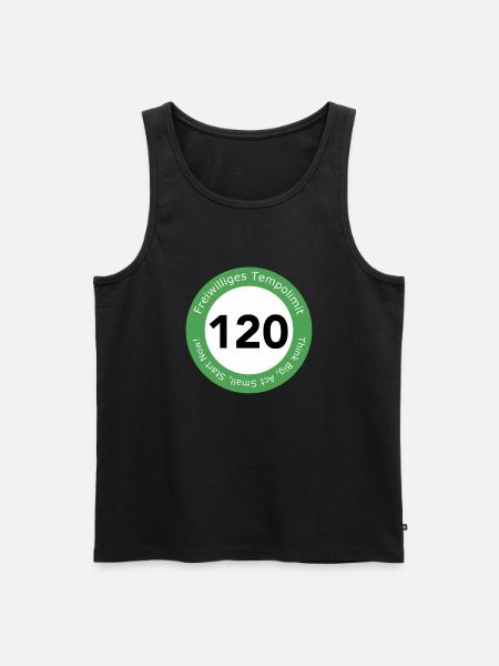 Freiwilliges Tempolimit - Männer Premium Bio Tank Top - Schwarz