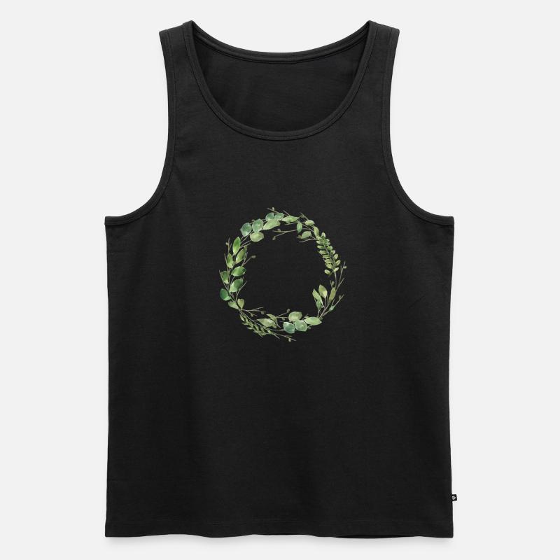leafy_love - Männer Premium Bio Tank Top - Schwarz
