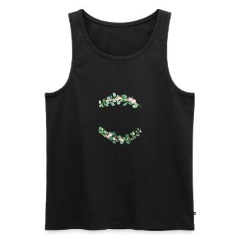 (eukalyptus_wreath) - Männer Premium Bio Tank Top - Schwarz - Vorne - AI Model Male 178 light (178cm)