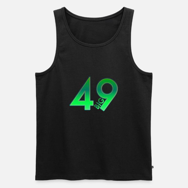 Big 49 - Männer Premium Bio Tank Top - Schwarz