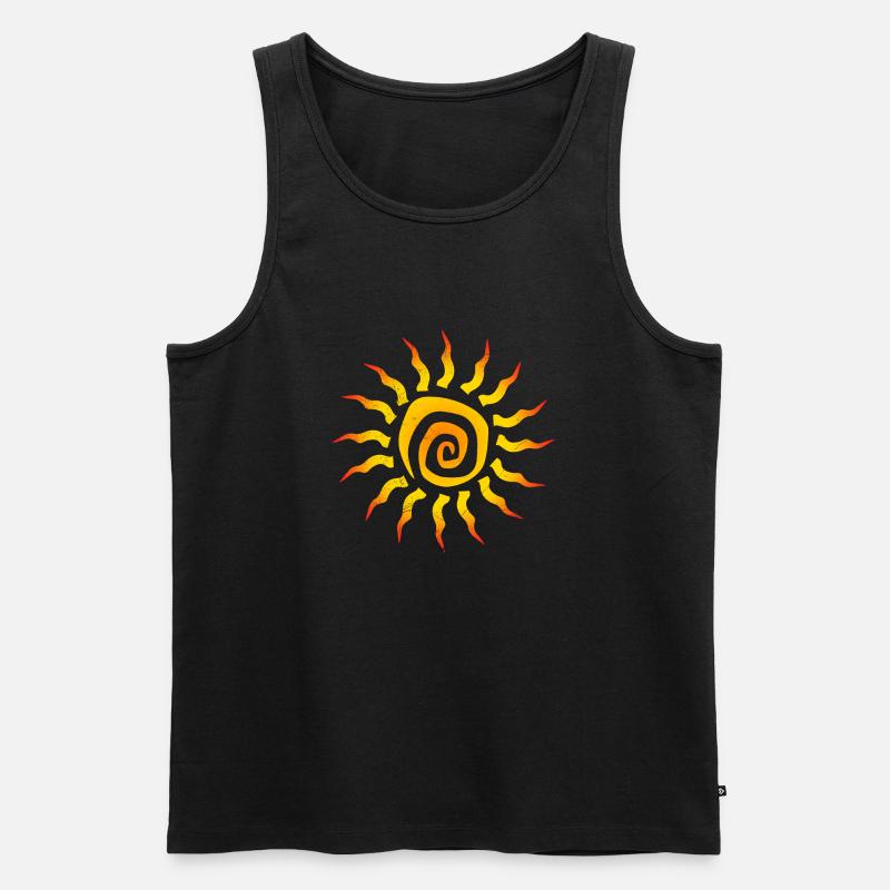 Symbol Spirale Sonne Geschenkidee - Männer Premium Bio Tank Top - Schwarz