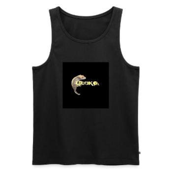 Gecko Liebe - Männer Premium Bio Tank Top - Schwarz - Vorne - AI Model Male 178 light (178cm)