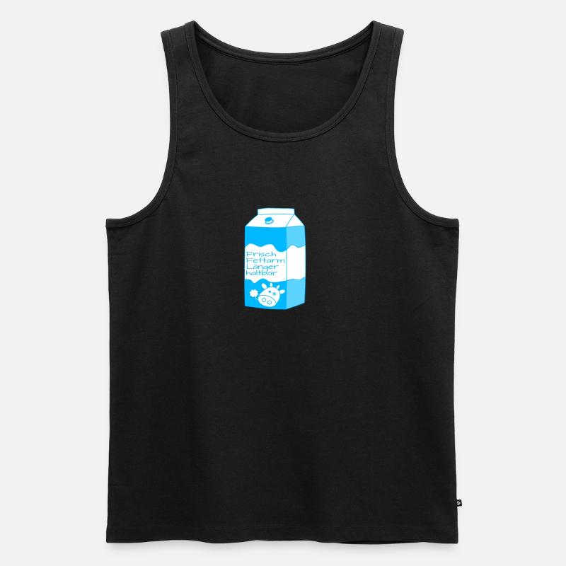 Milchpackung - Männer Premium Bio Tank Top - Schwarz