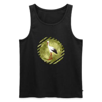 Stork - Men's Premium Organic Tank Top - black - Front - AI Model Male 178 light (178cm)