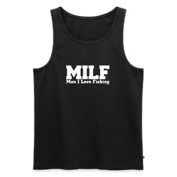 FISHING - Man I Love Fishing - Men's Premium Organic Tank Top - black - Front - Michal (187cm)