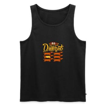 Be Different - Dachshund - Men's Premium Organic Tank Top - black - Front - AI Model Male 178 light (178cm)