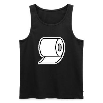 Klopapier, Toilettenpapier, Corona, Hamstern. - Männer Premium Bio Tank Top - Schwarz - Vorne - AI Model Male 178 light (178cm)