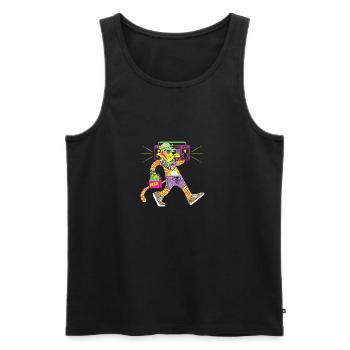 Party Tiger - Männer Premium Bio Tank Top - Schwarz - Vorne - AI Model Male 178 light (178cm)