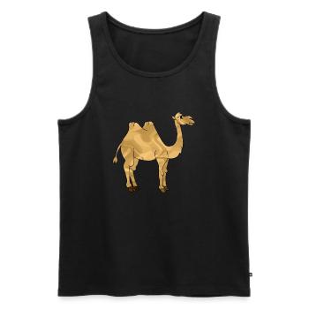 Kamel - Männer Premium Bio Tank Top - Schwarz - Vorne - Michal (187cm)