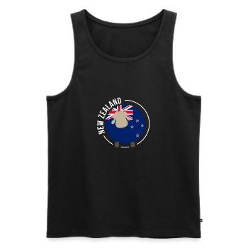 New Zealand sheep flag New Zealand gift - Men's Premium Organic Tank Top - black - Front - AI Model Male 178 light (178cm)