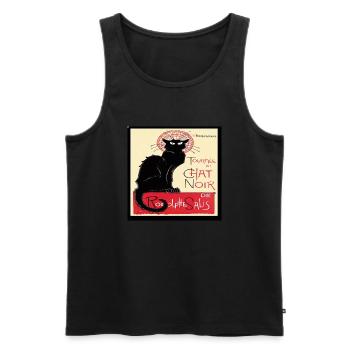 Black Cat Tour - Männer Premium Bio Tank Top - Schwarz - Vorne - AI Model Male 178 light (178cm)