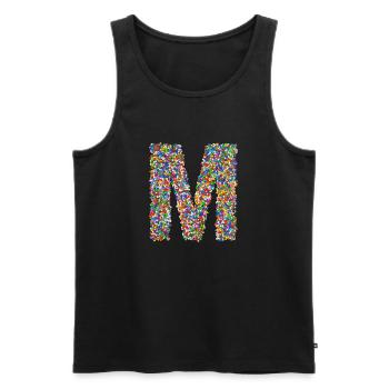 M - Männer Premium Bio Tank Top - Schwarz - Vorne - AI Model Male 178 light (178cm)