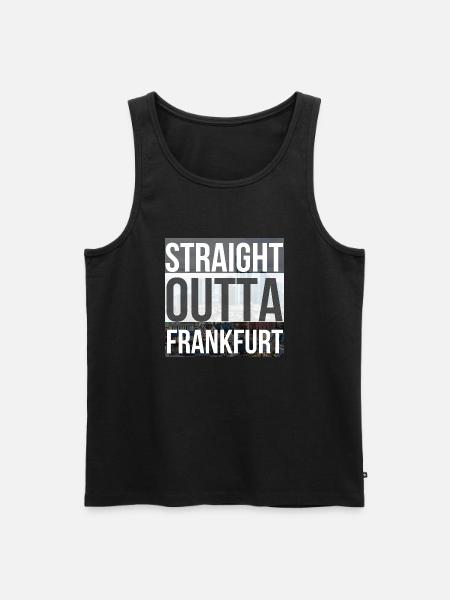 straight outta Frankfurt pic - Men's Premium Organic Tank Top - black