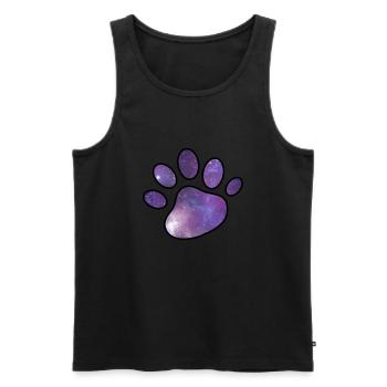 Pet universe dog paw - Men's Premium Organic Tank Top - black - Front - Michal (187cm)