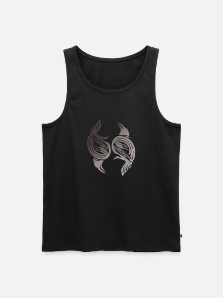 Huginn og Muninn Odins gave fra Raven Vikings - Herre Premium økologisk tanktop - sort