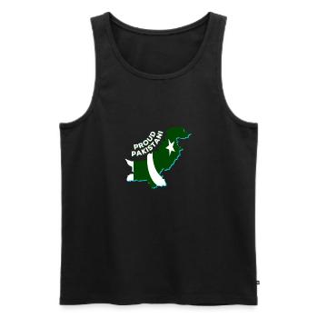 Proud To Be From Pakistan - Men's Premium Organic Tank Top - black - Front - AI Model Male 178 light (178cm)