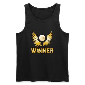 Golf Winner Golf Ball Place Gift Trophy Sport - Men's Premium Organic Tank Top - black - Front - Michal (187cm)