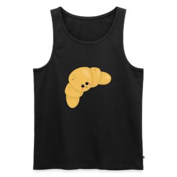 Croissant - Men's Premium Organic Tank Top - black - Front - AI Model Male 178 light (178cm)